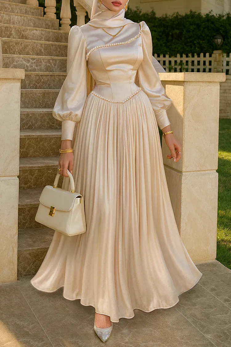 strapless open back dress Pearl Midi Dress main image 0