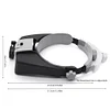 Hands Free Magnifier Adjustable Headband Lluminated Magnifier for Reading Repair