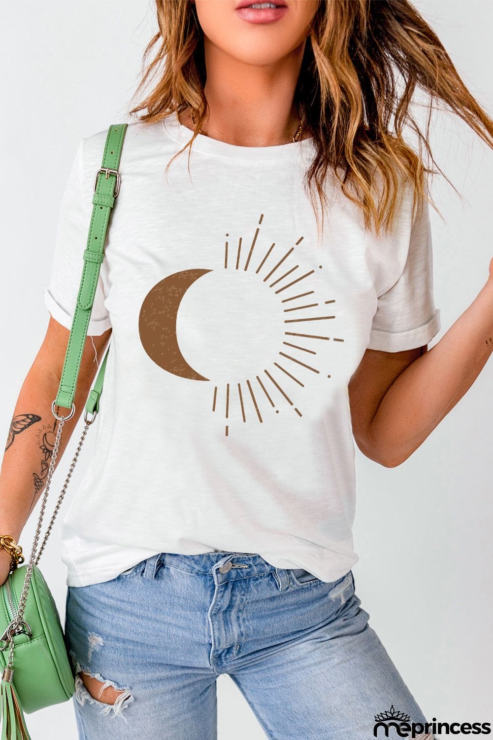 Moon and Sun Graphic Short Sleeve Tee