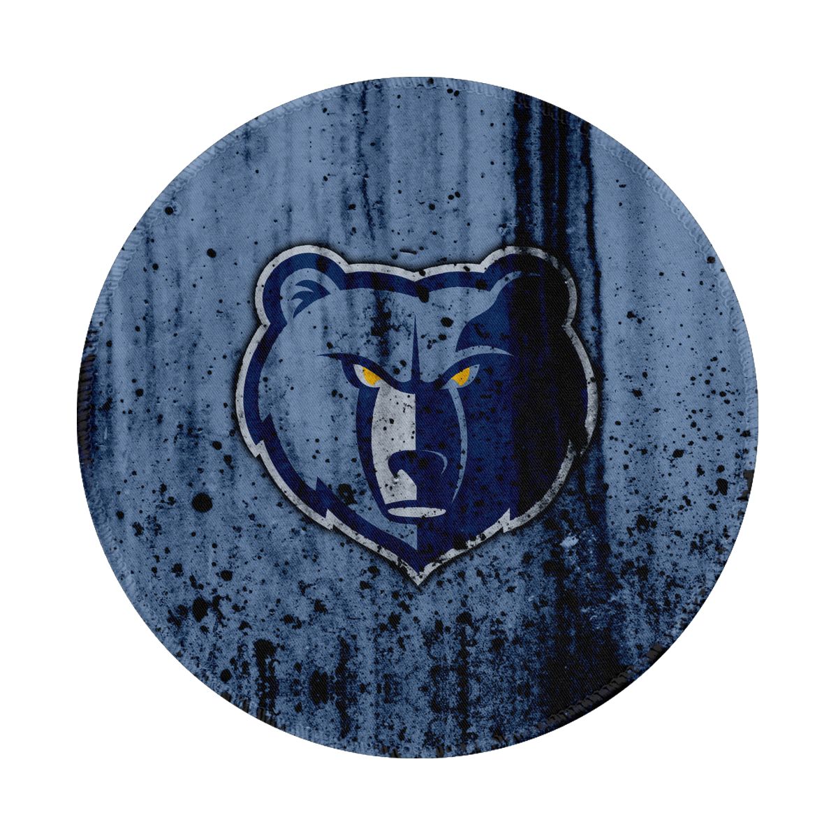 Memphis Grizzlies Grunge NBA Basketball Club Waterproof Round Mouse Pad for Wireless Mouse