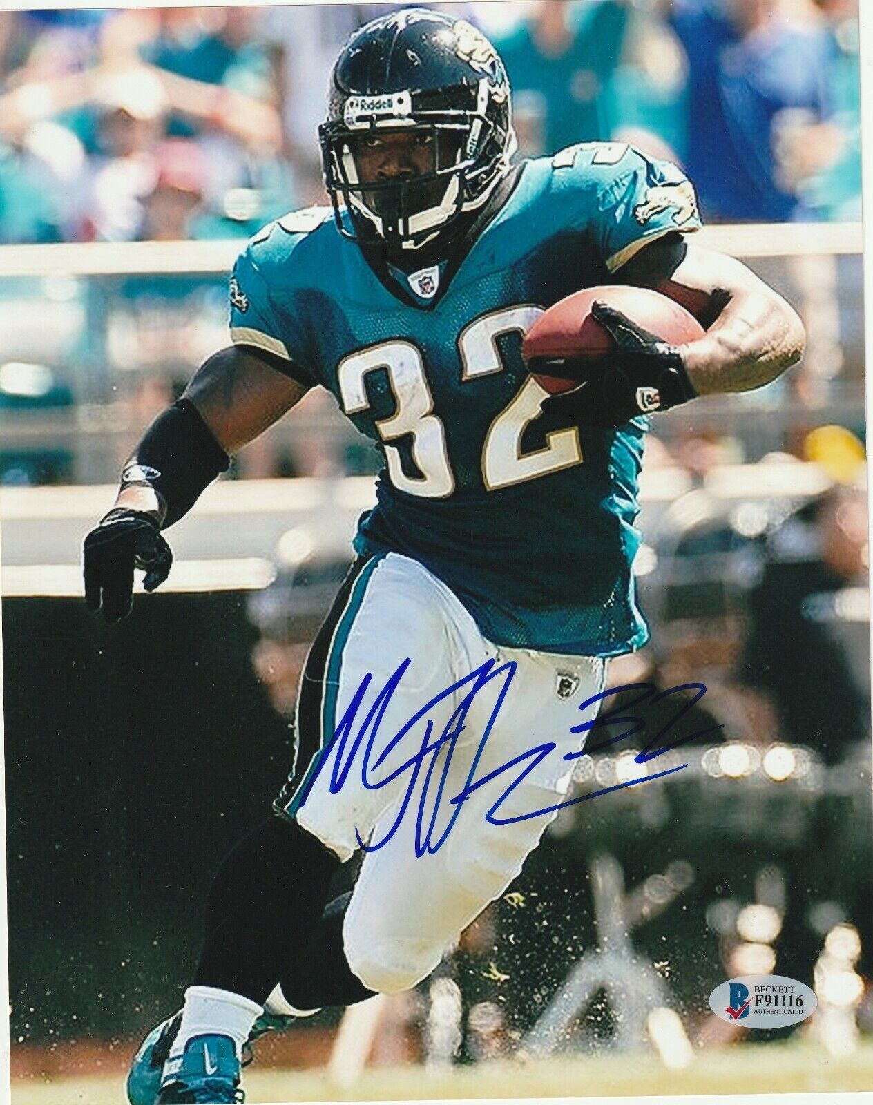 MAURICE JONES-DREW Signed Jacksonville JAGUARS 8x10 Photo Poster painting with Beckett COA (BAS)