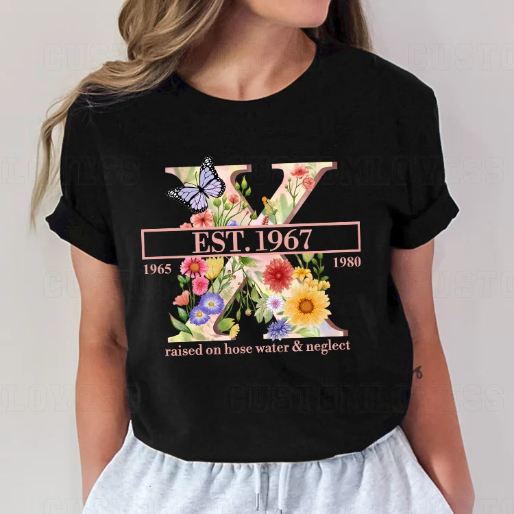 Custom Year Gen X Flower Women T-shirt