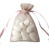 10 Pack | 3"x4" Rose Quartz Organza Drawstring Wedding Party Favor Gift Bags
