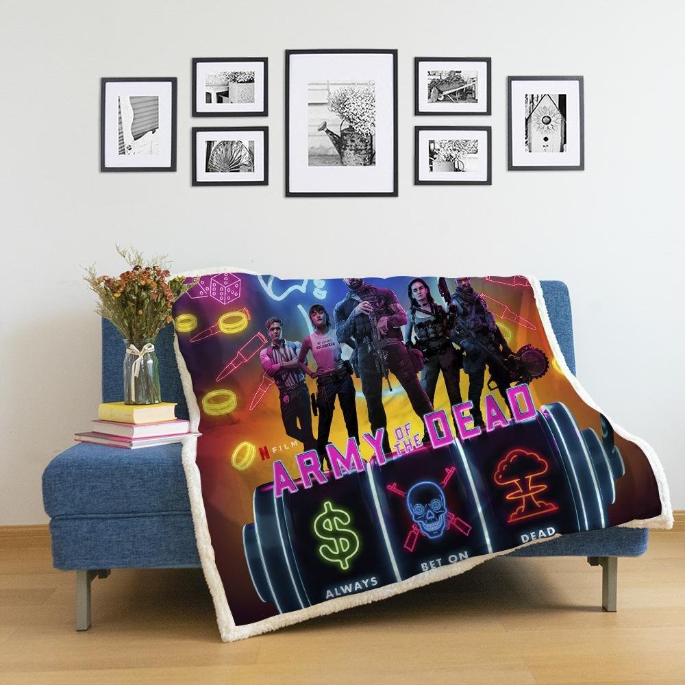 Army of the Dead Throw Blanket Fleece Soft for Family Sofa Couch Bed