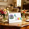 Flowers DIY 12-Month Diamond Art Desk Calendar Creative Design