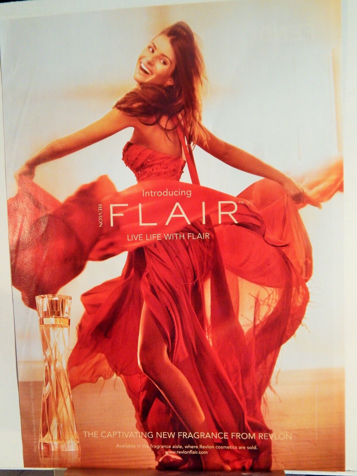 REVLON FLAIR FRAGRANCE / FENDI DIAMOND WATCH 2007 VTG Photo Poster painting AD, RARE EPHEMERA