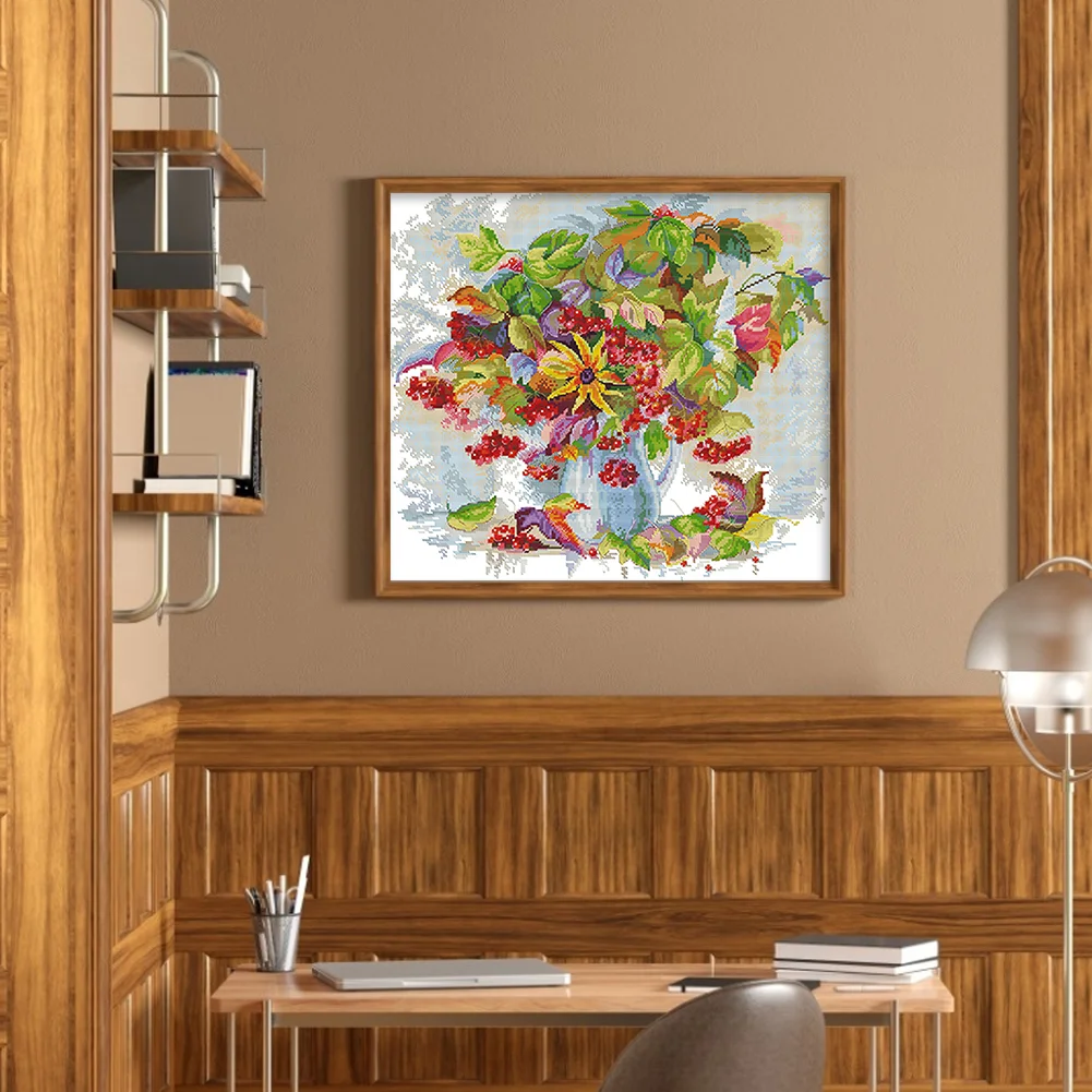 14CT Full Stamped Cross Stitch - Autumn(Canvas|47*44CM)