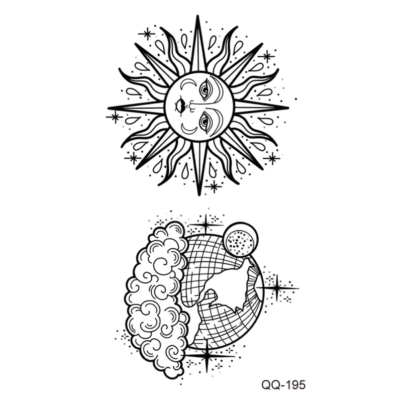 Sdrawing Rose Temporary Tattoo Sticker Flower Feather Elephant Body Clavicle Ankle Legs Arm Art Fake Tatto Party Bikini Tatoos