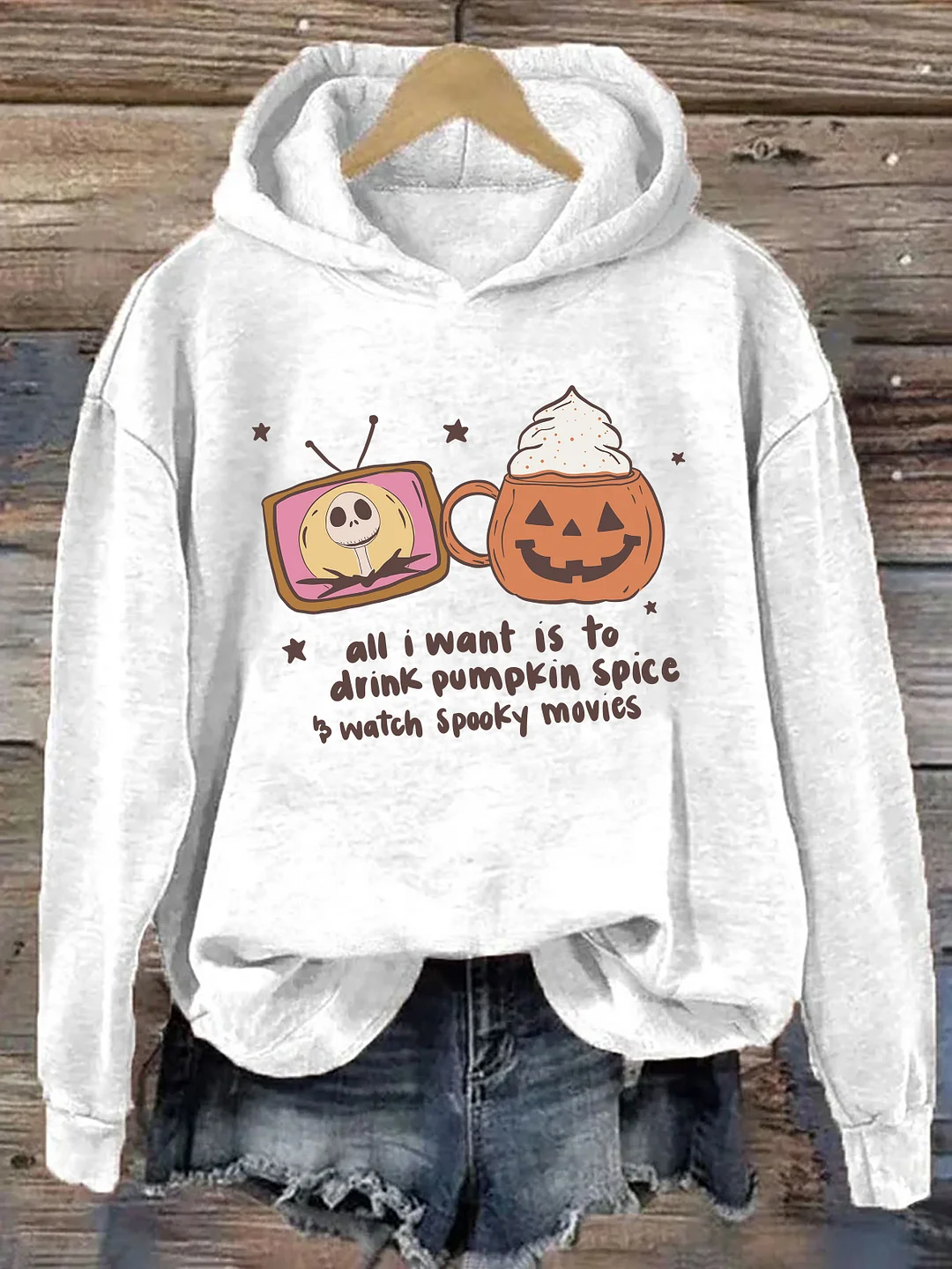 Pumpkin Spice & Spooky Movies Hoodie