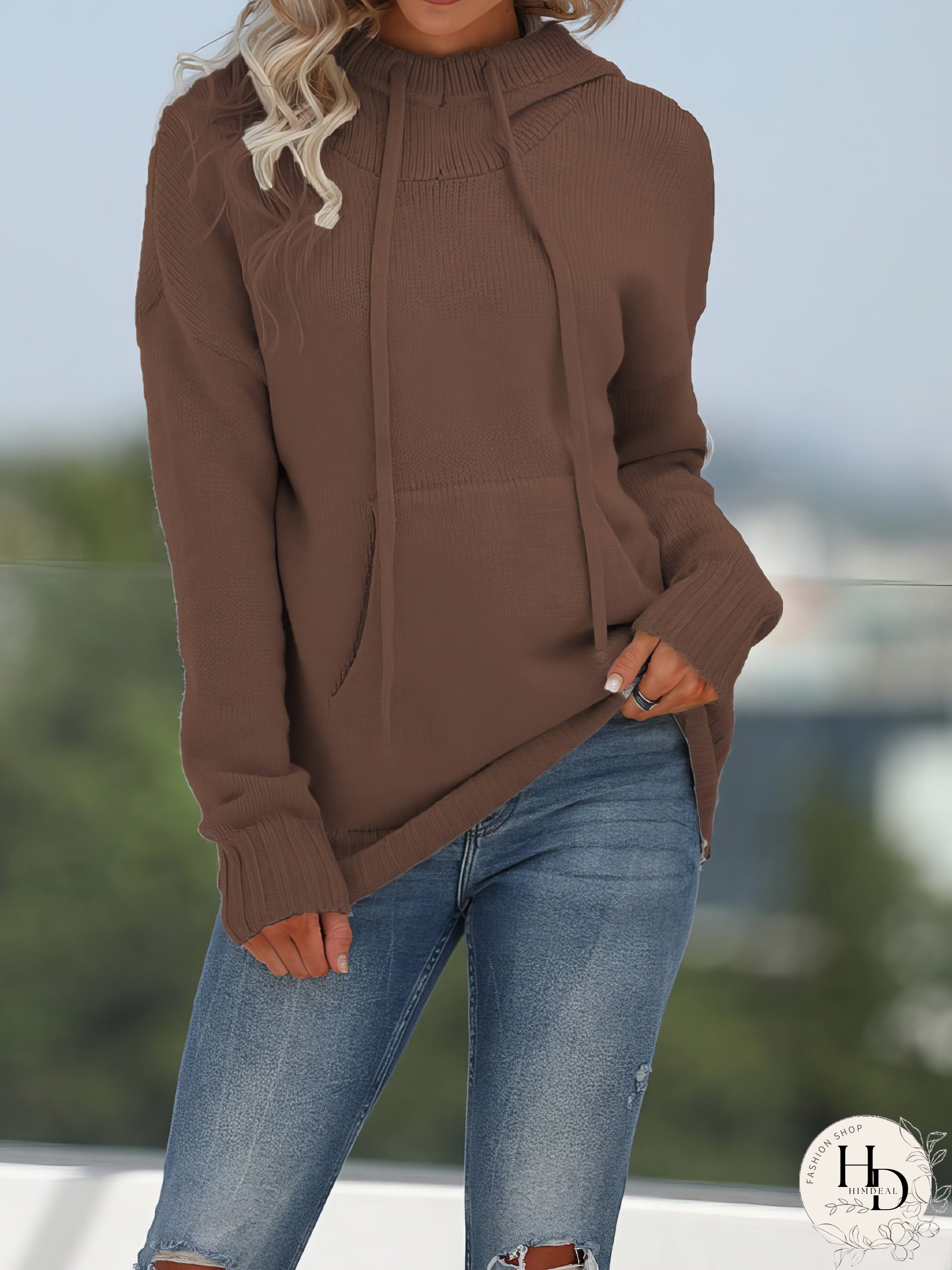 Women's Knit Hooded Sweater