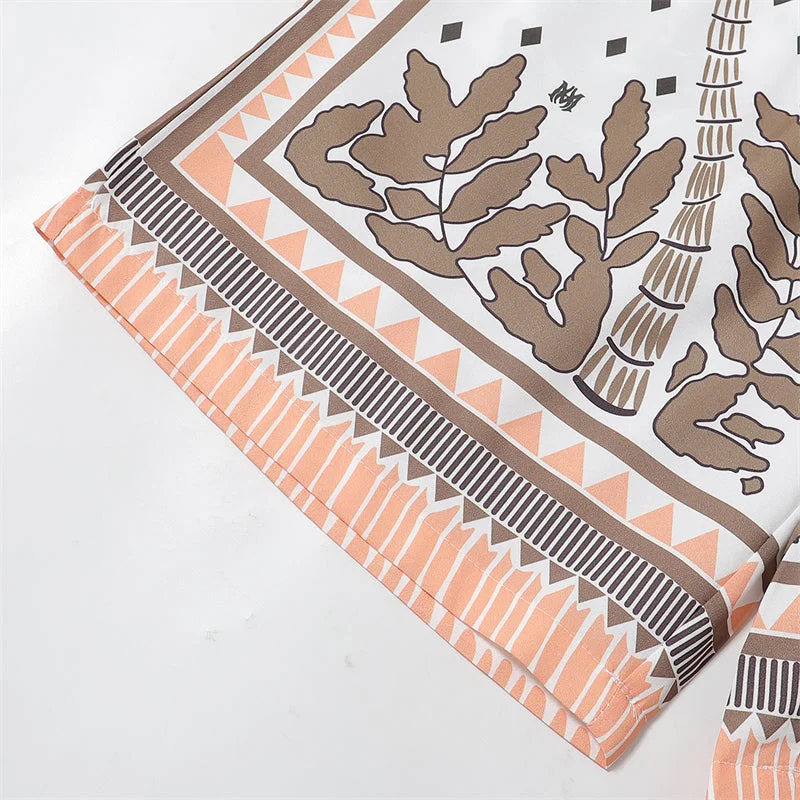 AMIRI 2023 new silk short-sleeved shirt