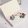 7Pcs DIY Diamond Painting Rooster Keychain