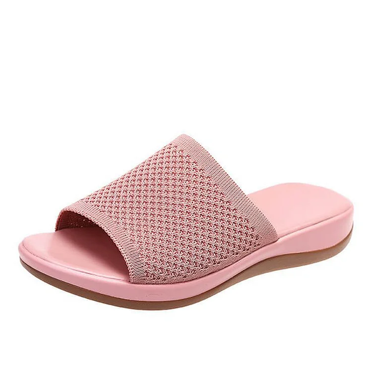 Women's Comfort Slip-on Low Wedge Light Weight Open Toe Walking Sandals  Stunahome.com