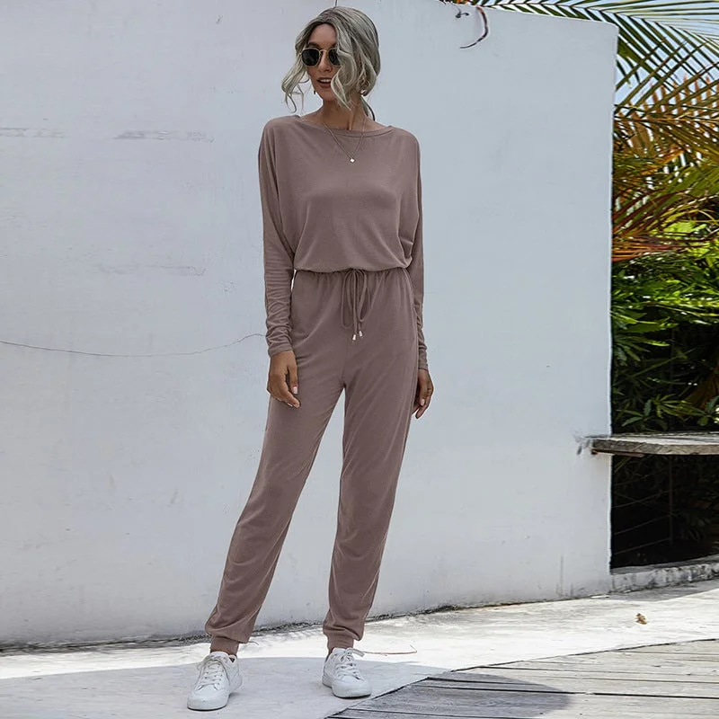 Ladies Fashion Loose One-Piece Casual Pants Set