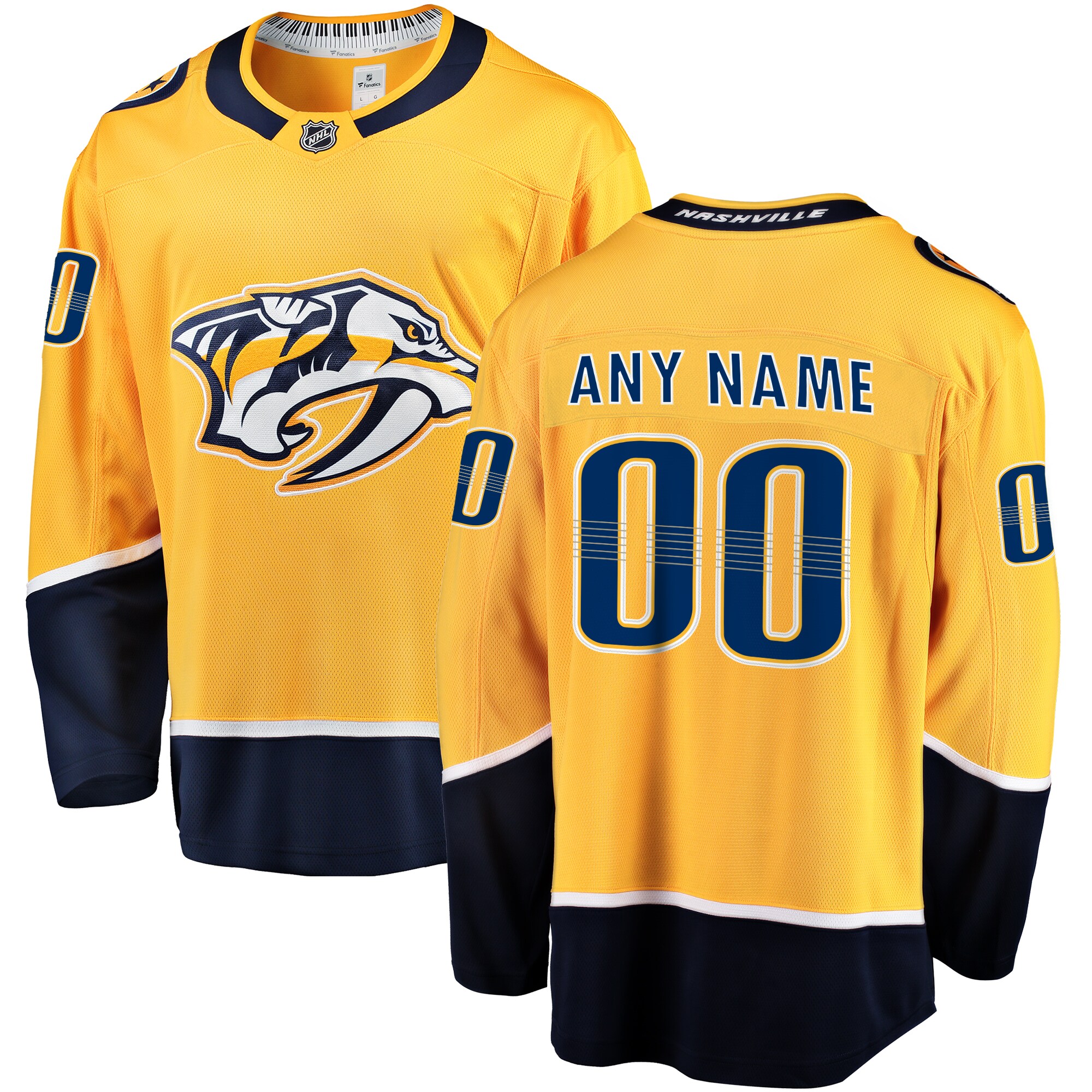 Nashville Predators Fanatics Home Breakaway Custom Jersey – Gold mysite
