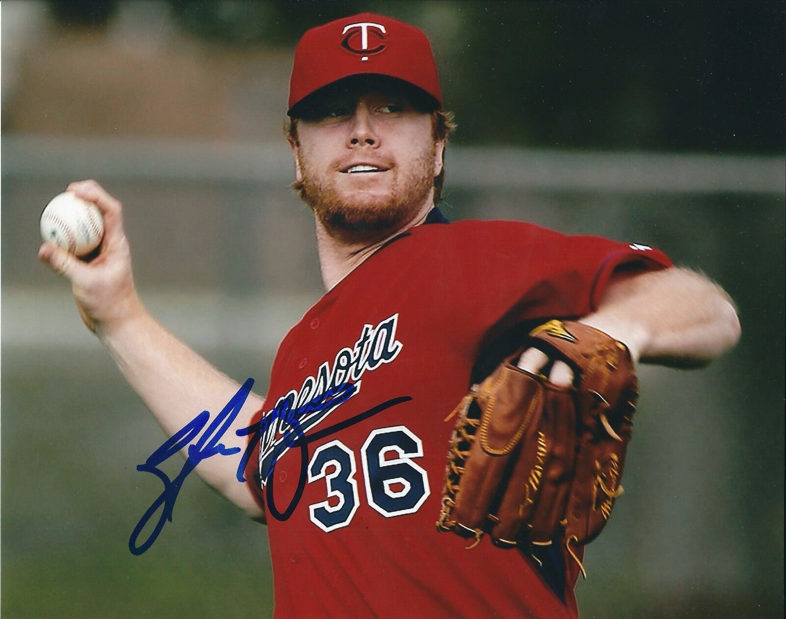 Signed 8x10 BLAINE BOYER Minnesota Twins Autographed Photo Poster painting - COA