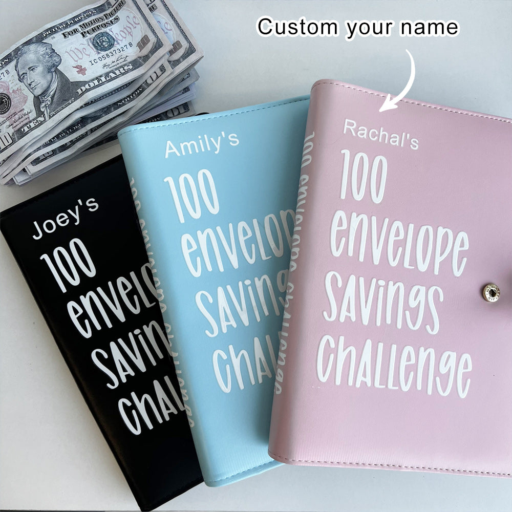 Loveyoufancy Loveyoufancy Custom 100 Envelope Challenge Binder - Organize Your Journey