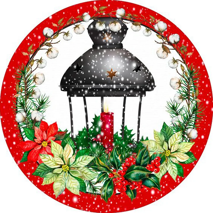 Christmas Day 30*30CM(Canvas) Full Round Drill Diamond Painting gbfke