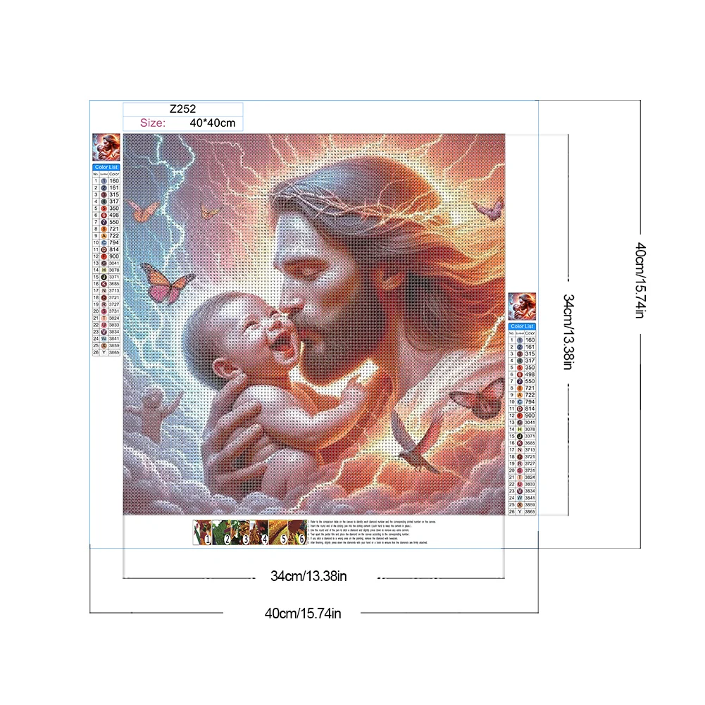 Diamond Painting - Full Round Drill - Jesus(Canvas|40*40cm)