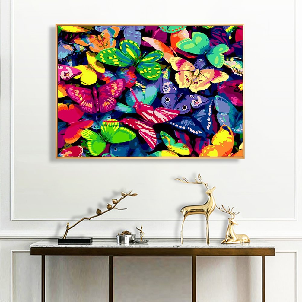 Colorful Butterfly - Paint By Numbers(50*40CM)