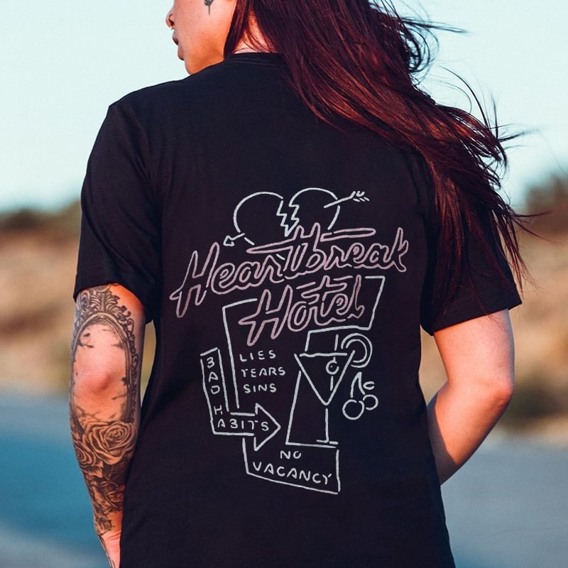Heartbreak Hotel Printed Women T-shirt