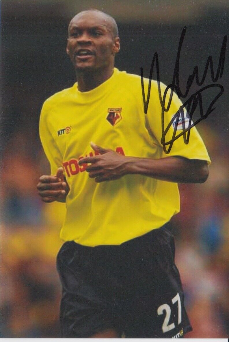 MARCUS GAYLE HAND SIGNED 6X4 Photo Poster painting WATFORD FOOTBALL AUTOGRAPH 1