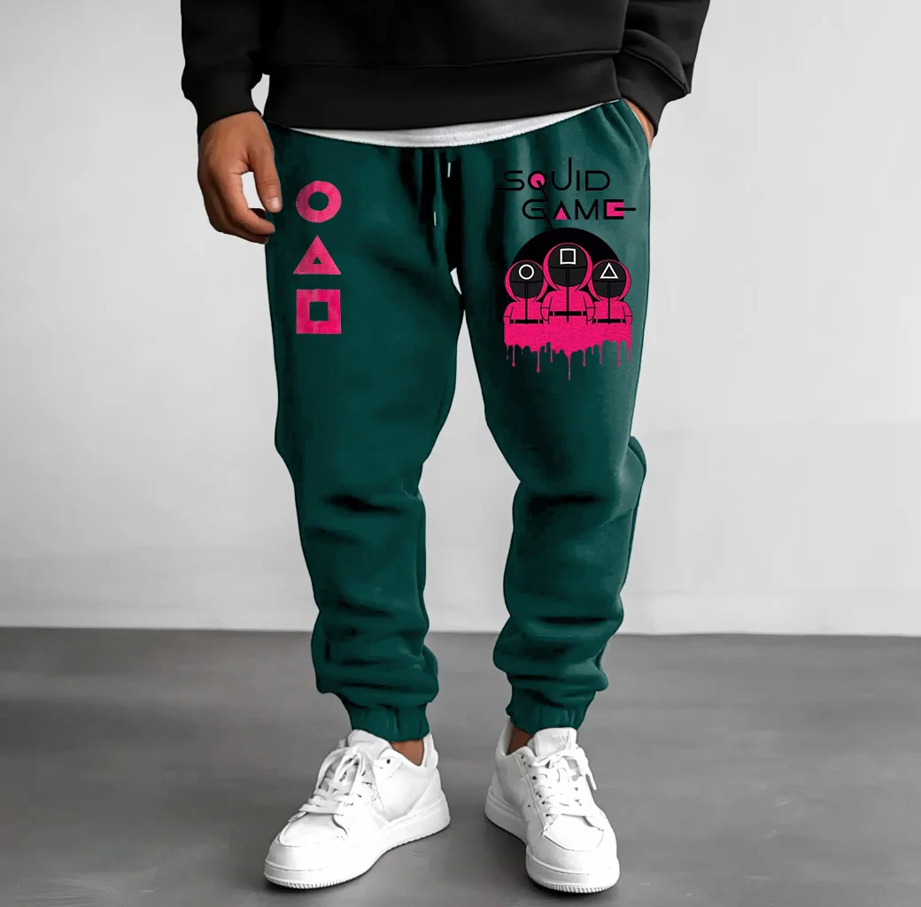 Squid Game Print Loose Sweatpants / DarkAcademias /Darkacademias