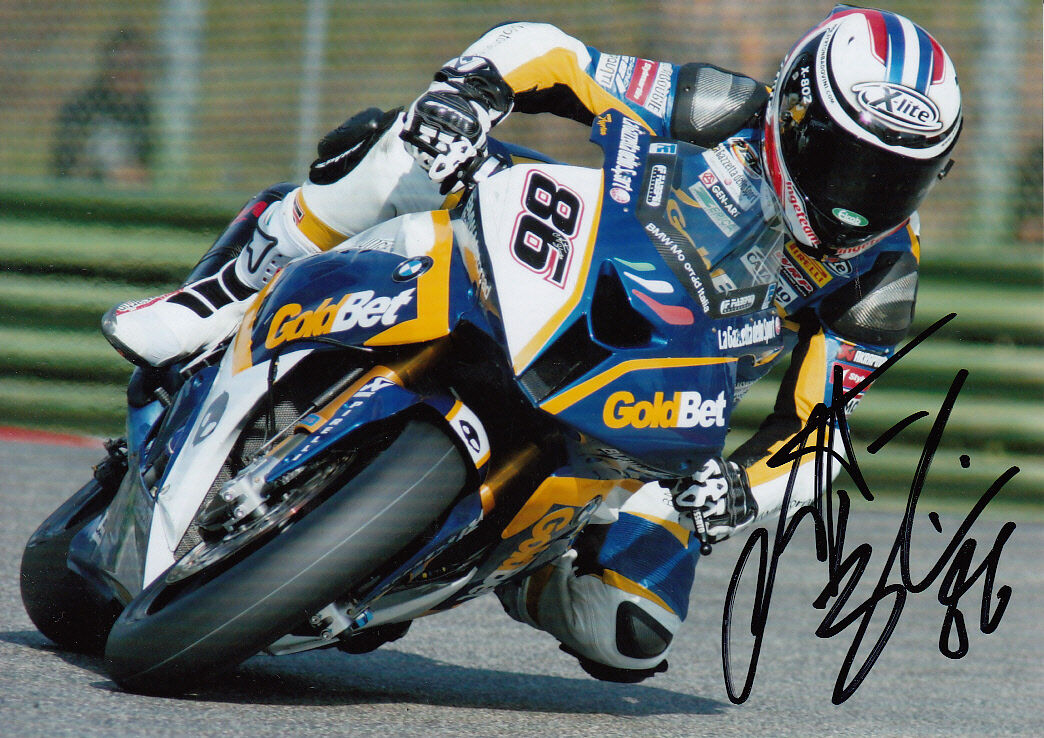 Ayrton Badovini Hand Signed 2012 BMW 7x5 Photo Poster painting WSBK 2.