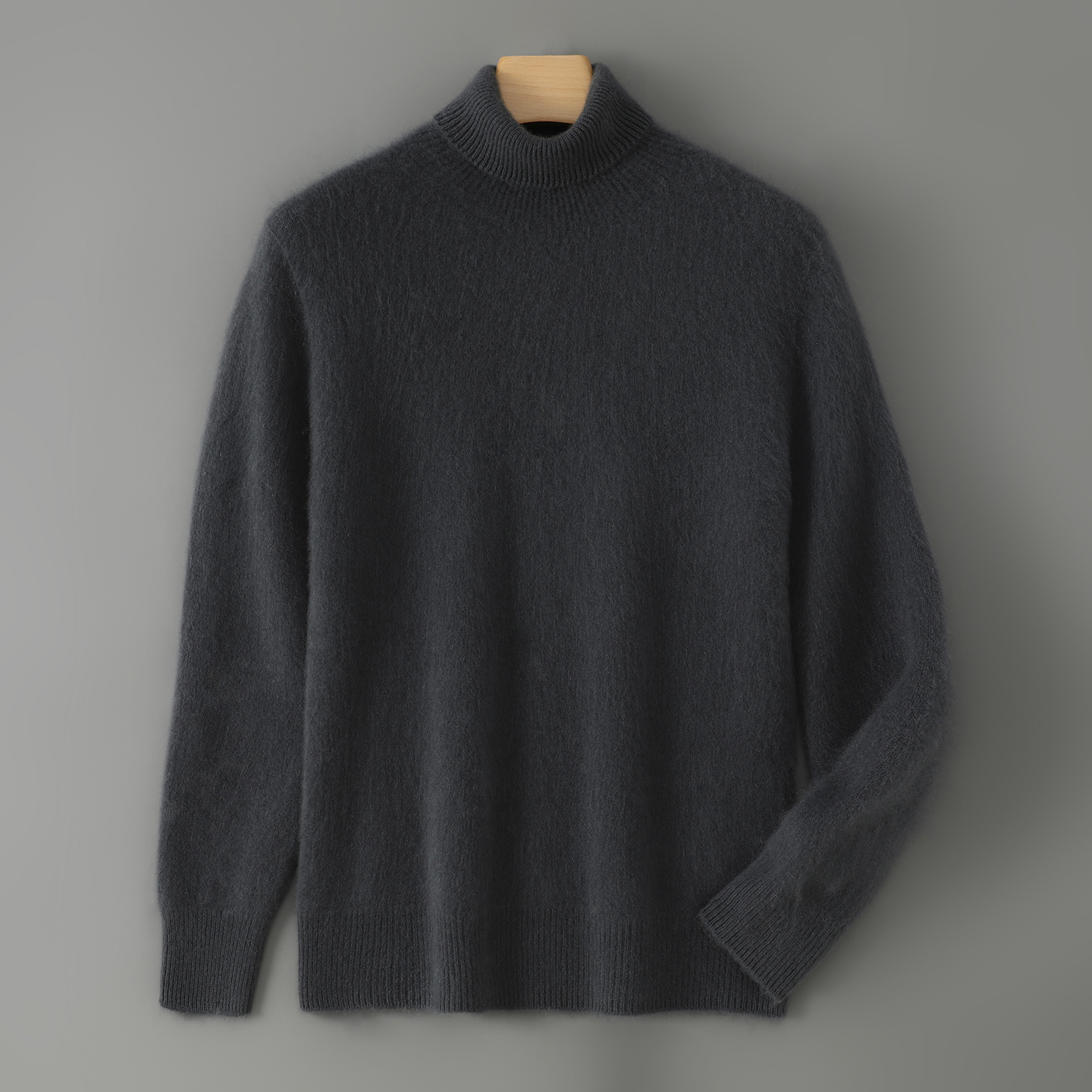 Men's Heavyweight Wool Sweater | Modern Classic Knit REAL SILK LIFE
