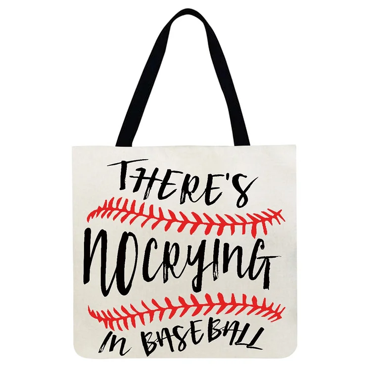 Baseball Printed Shoulder Shopping Bag