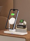 5 in 1 Wireless Charger With Alarm Clock For Apple, Magnetic Wireless Charger Stand For IPhone