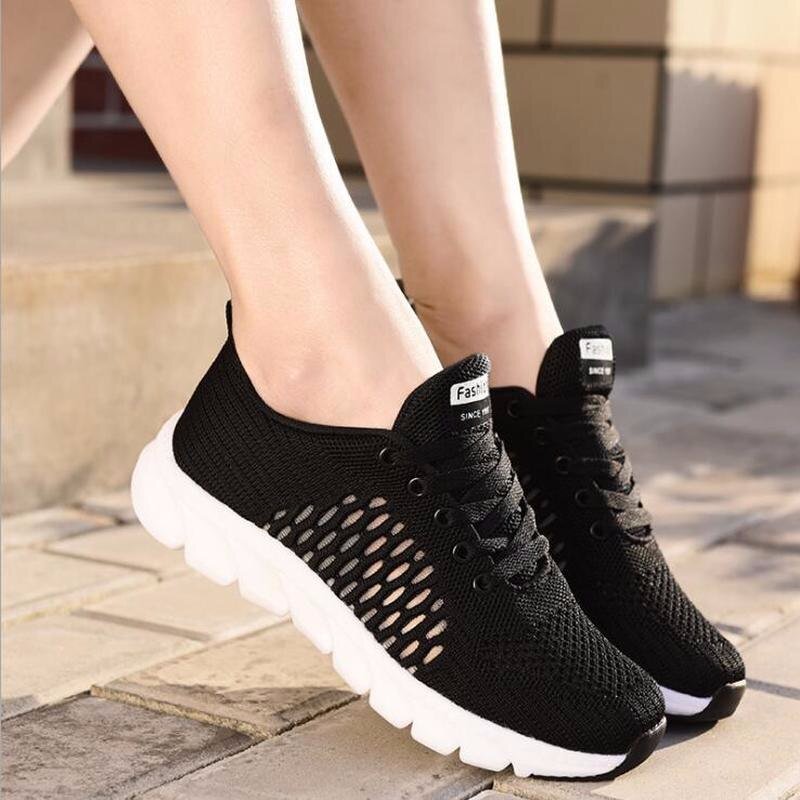 Summer Women Casual Sport Sneakers Female Mesh Light Flats for Woman Vulcanized Breathable Shoes Zapatos De Mujer