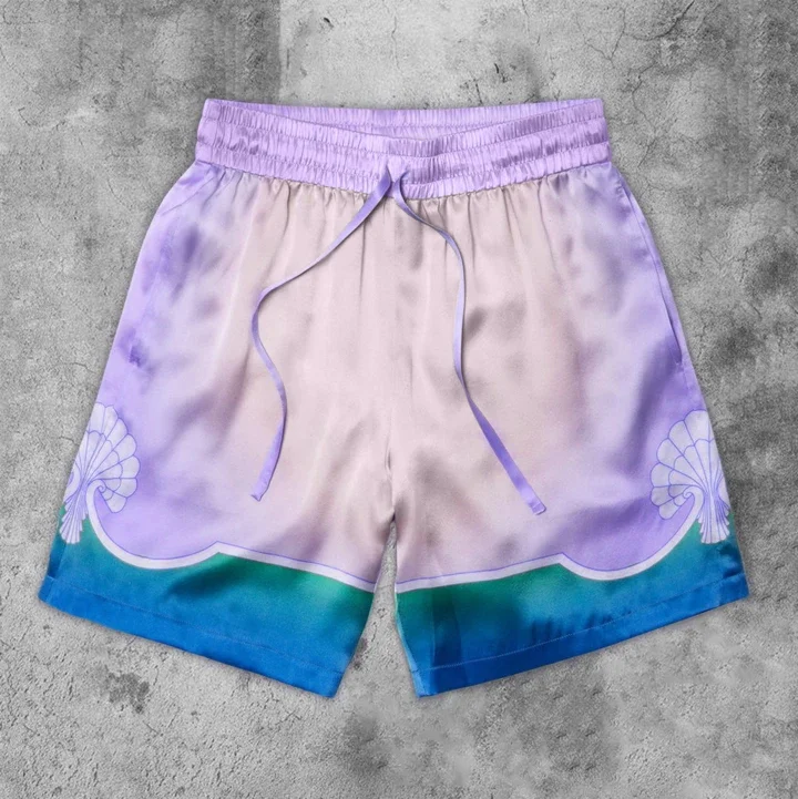 Gradient purple fashion art shorts