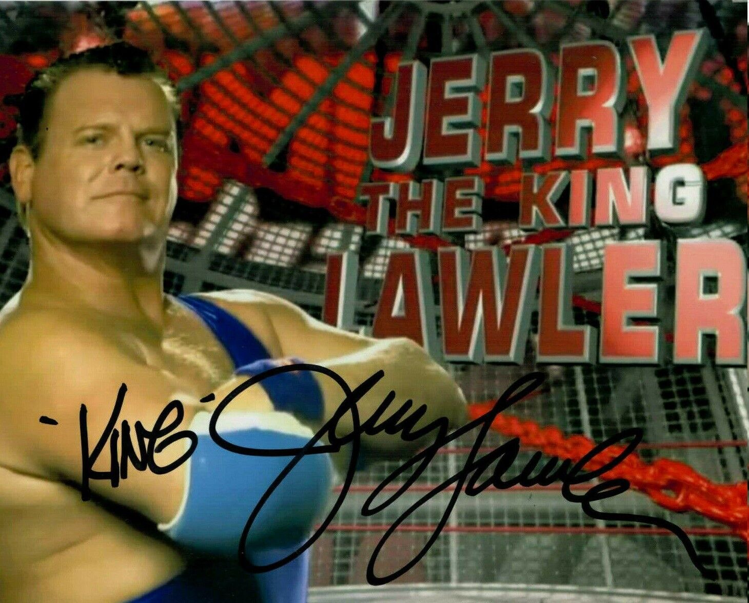 Jerry Lawler ( WWF WWE ) Autographed Signed 8x10 Photo Poster painting REPRINT