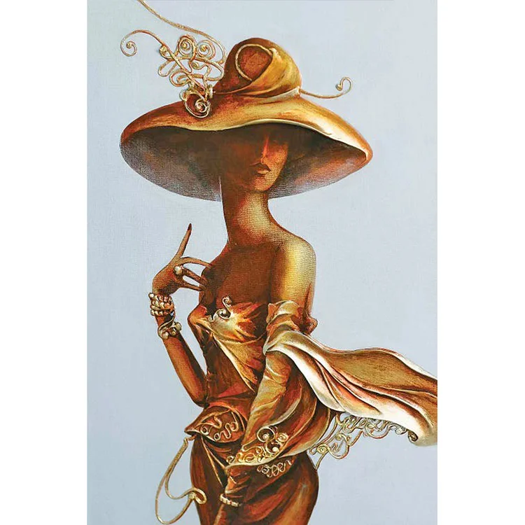 Full Round Diamond Painting - Golden Woman 60*90CM