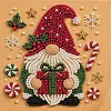 (20x20cm)Gift Gnome DIY Pearl Painting Art With Inner Wooden Framed Kit