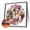 (40*40cm)Retro Girl - Full Round Drill Diamond Painting