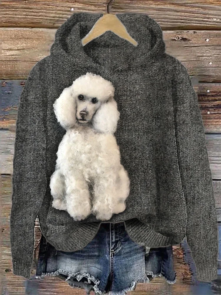 Fluffy best sale knit hoodie