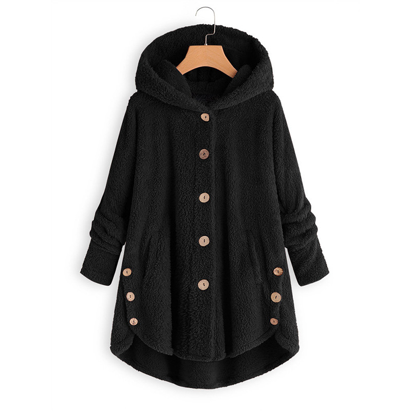 Leopard Print Fleece Hooded Coat wearshes