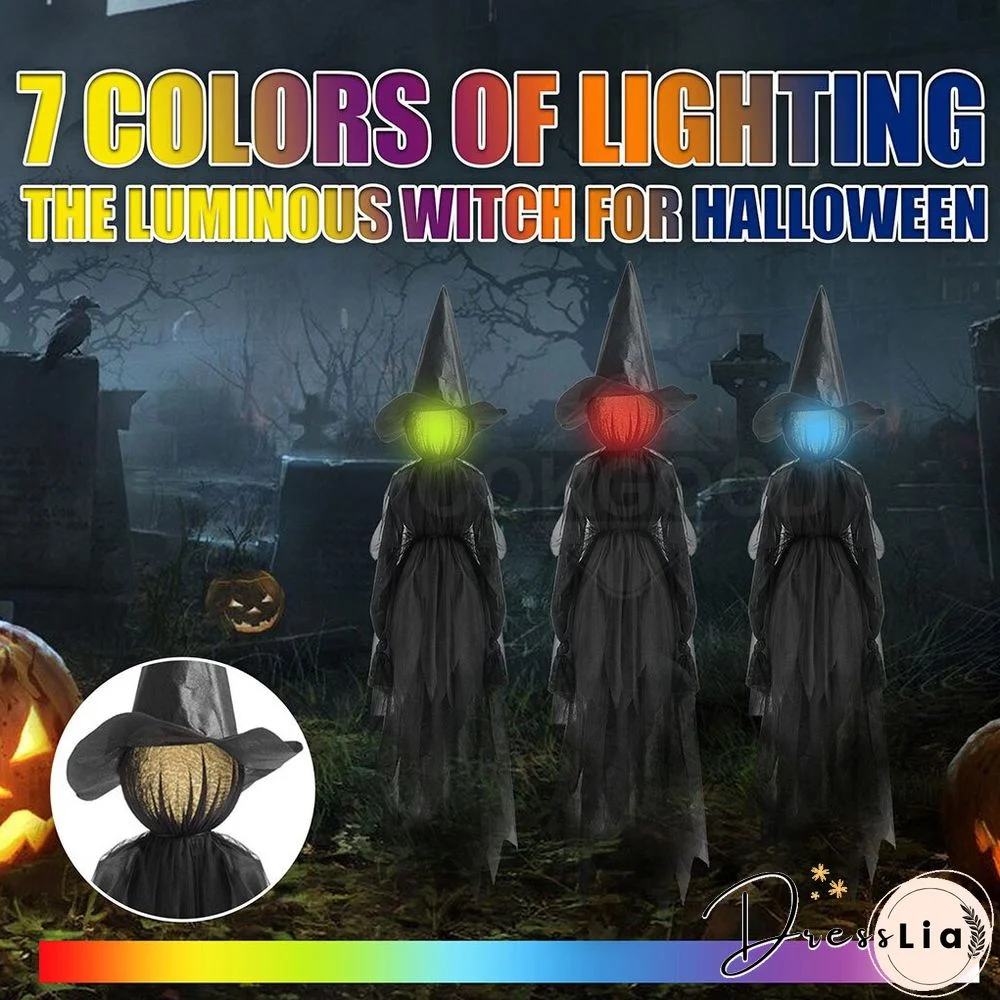 Lighted Halloween Witch Stake For Halloween Decoration