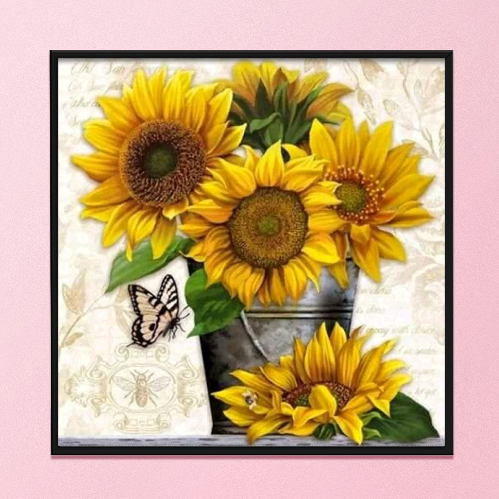 11ct 3-Strand Stampted Cross Stitch - Sunflower(36*36cm)