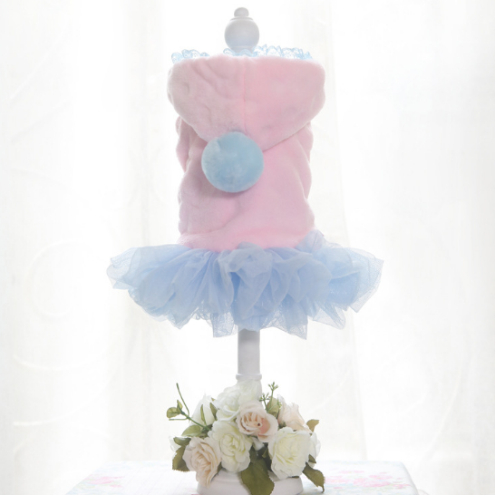 Pink Lollypop Plush Dress Pet Doggie Clothing SP1811777