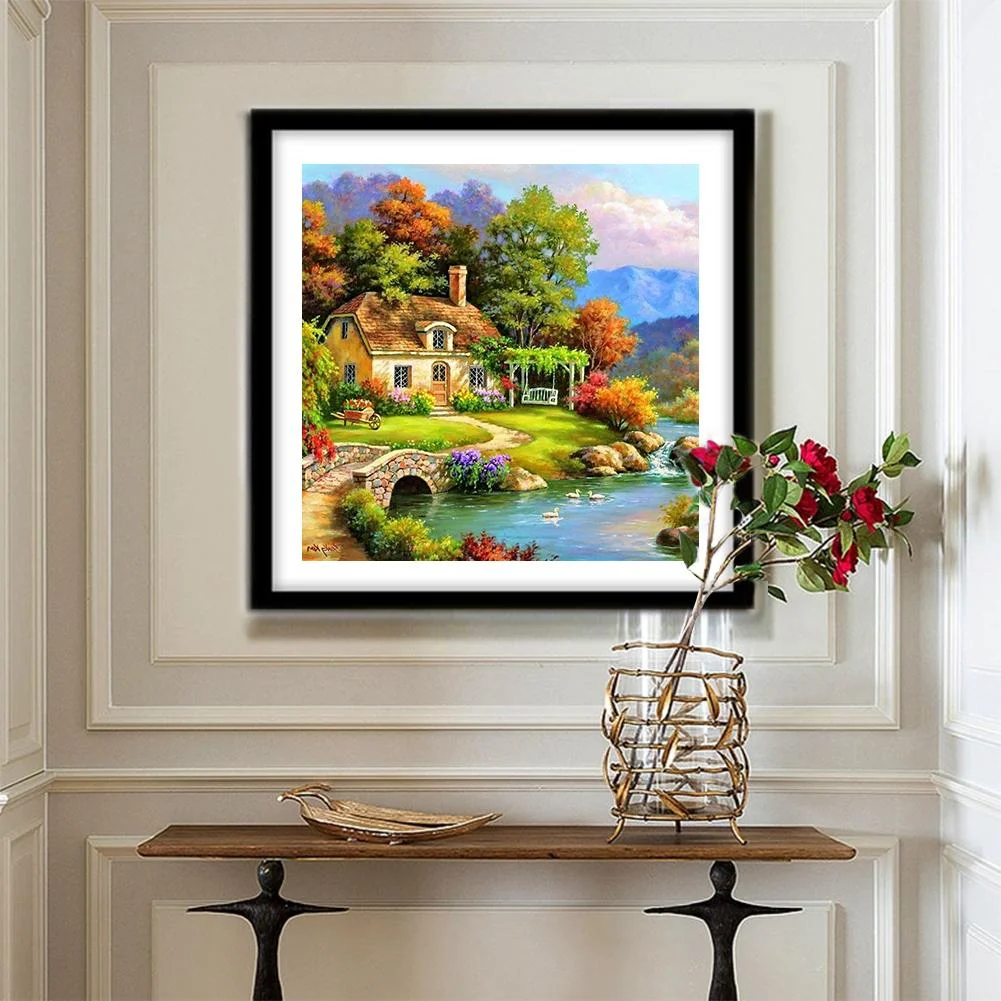 Diamond Painting - Full Round Drill - Relaxing Village(30*30cm)