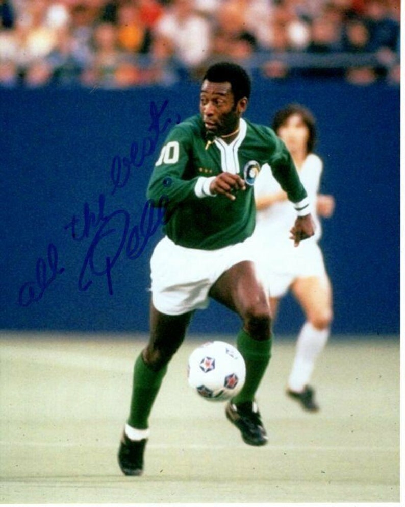 Pele autographed signed soccer Photo Poster painting