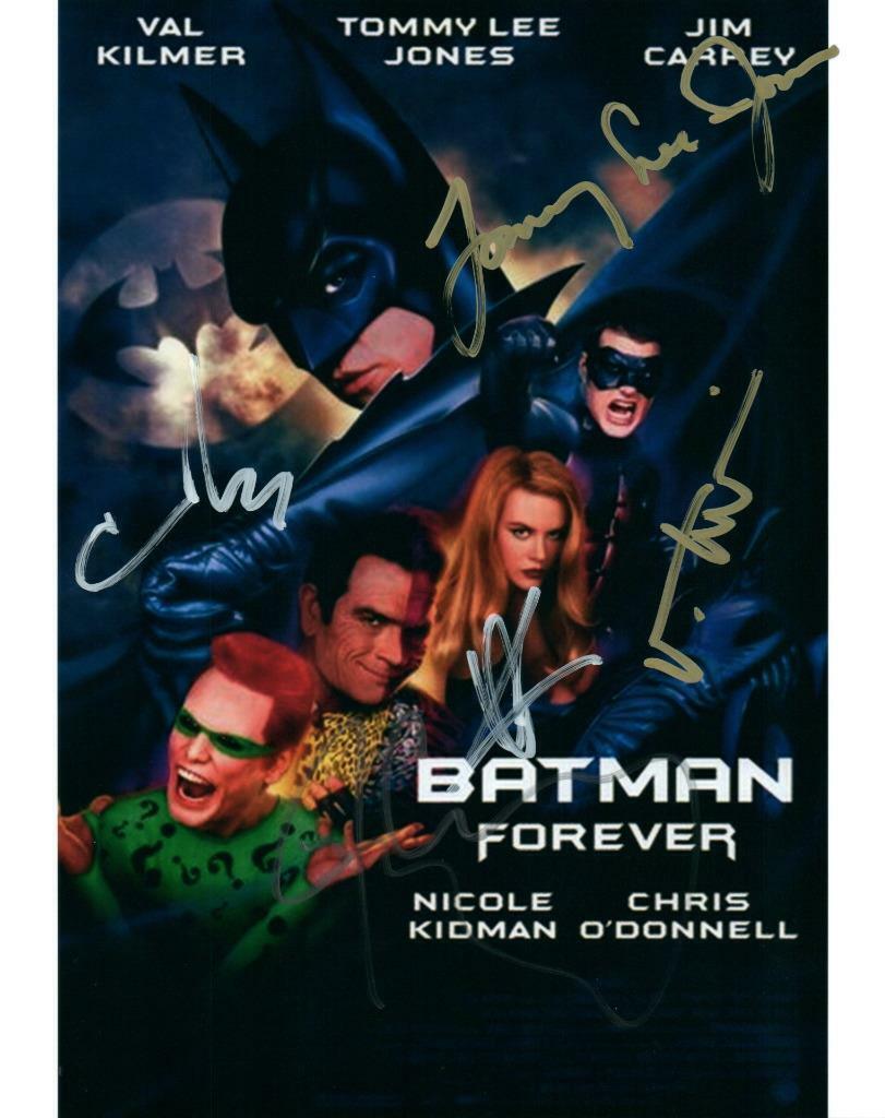 Batman Fover Cast Kilmer Kidman +3 autographed 8x10 Picture signed Photo Poster painting COA