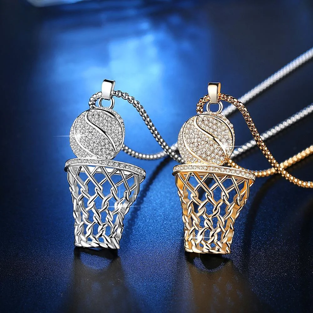 Hip-Hop Basketball Frame Men Pendant Necklace-VESSFUL