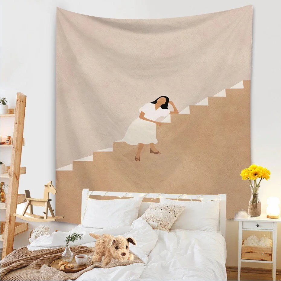 Abstract Painting Wall Hanging Tapestry Blanket Decoration Living Room Art Tapestry Carpet Boho Throw Towel Wall Hanging Macrame