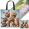 Funny Cat-11CT DIY Stamped Cross Stitch Shopping Bag 40*40cm tapestrymarket