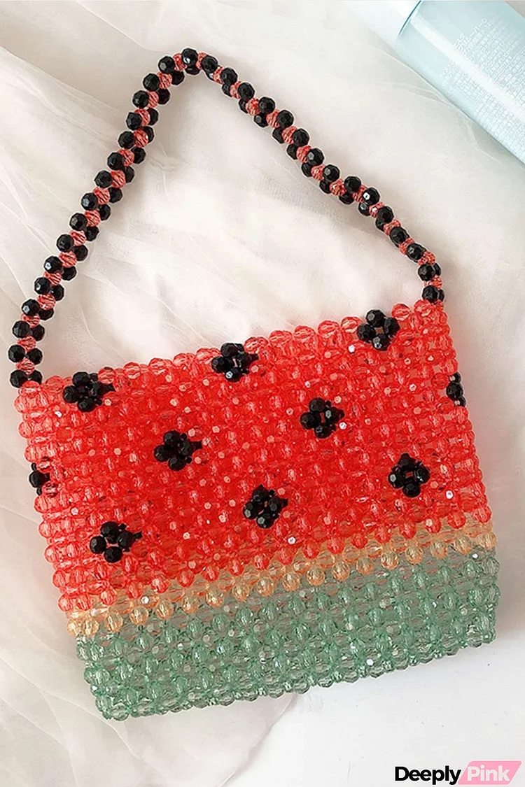 Handmade Watermelon Beaded Bag