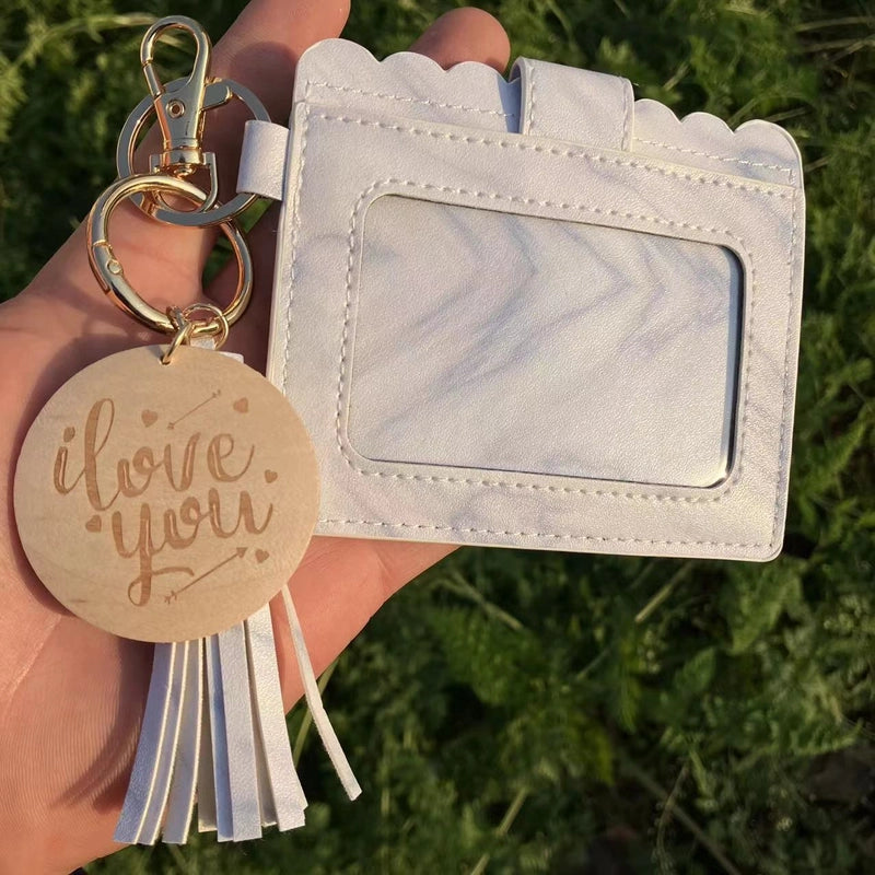 Unisex Lattice Bee Butterfly Pu Leather Open Card Holders